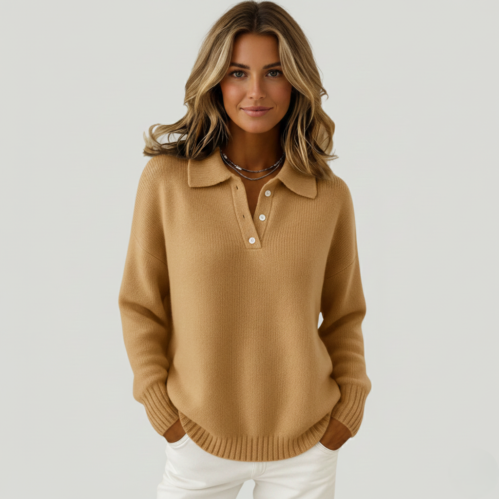 Clementine | Soft sweater with collar