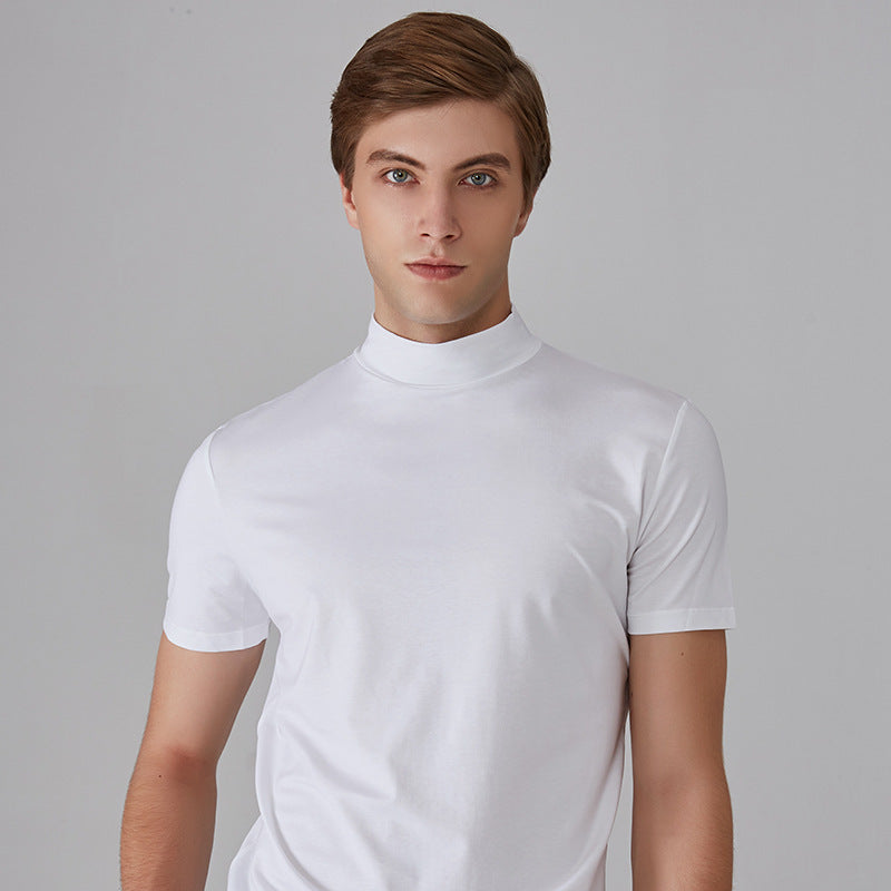 Vorenzo — Men's Slim Fit Mock Neck T-Shirt