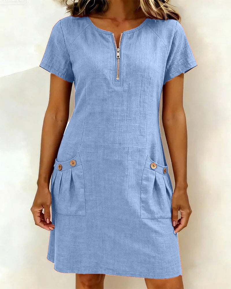 Eliana — Linen Mini Dress