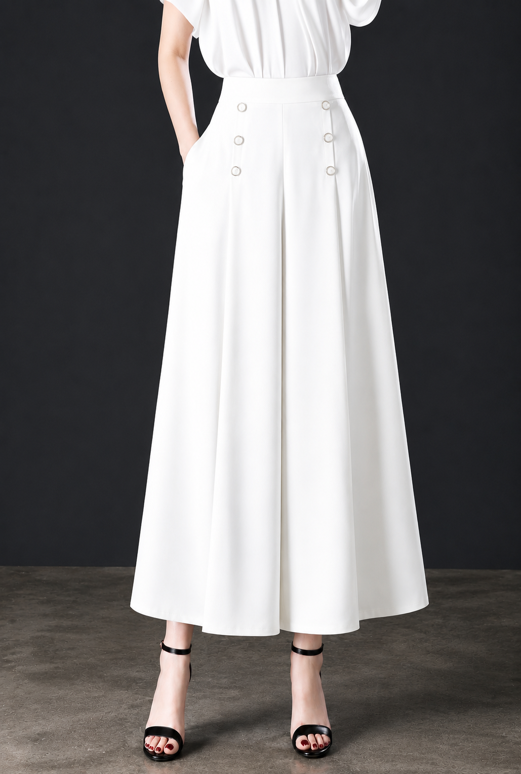 Verlaine — Wide-Leg Pleated Trousers
