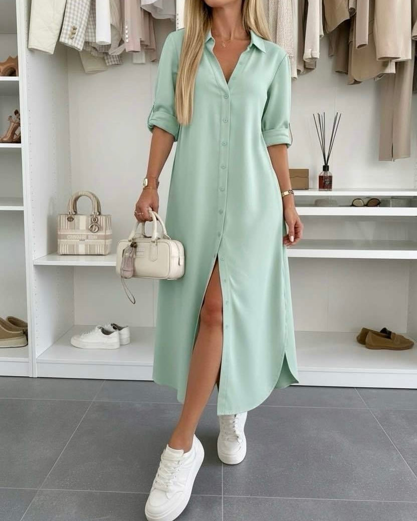 Odalys — Oversized Cotton-Blend Shirt Dress