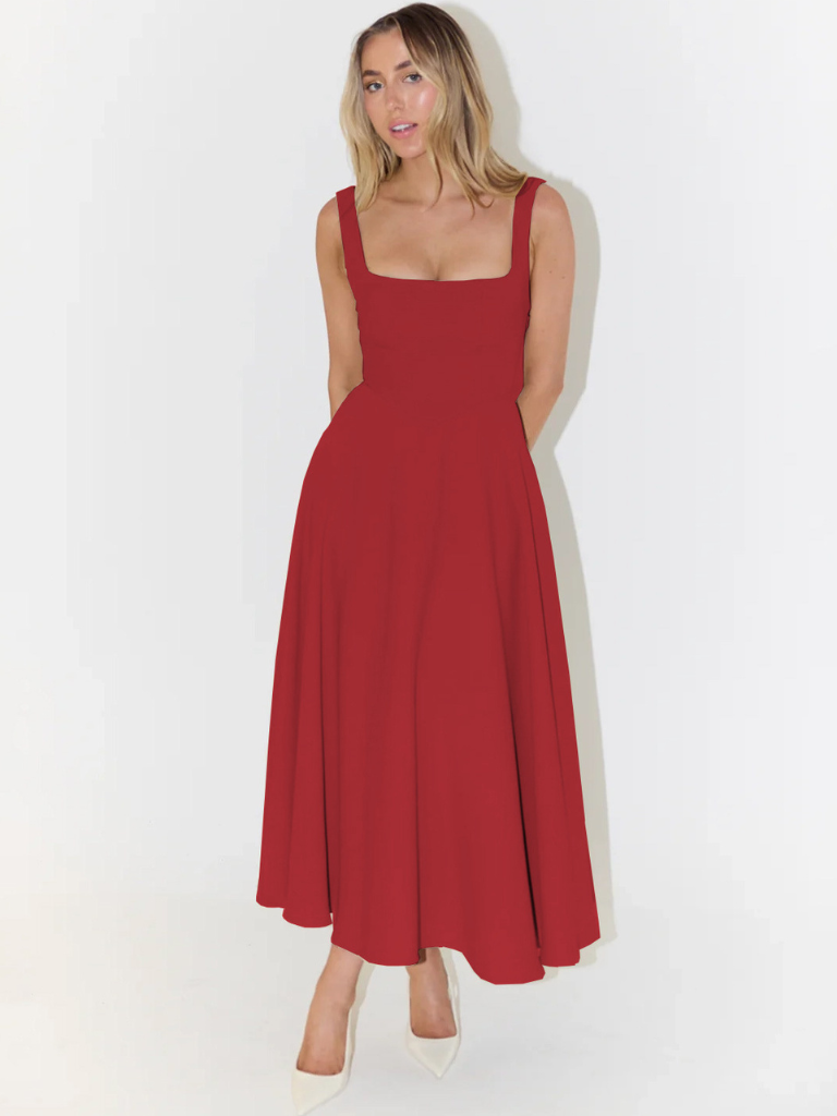 Melis Grace — Women's Elegant Midi Dress