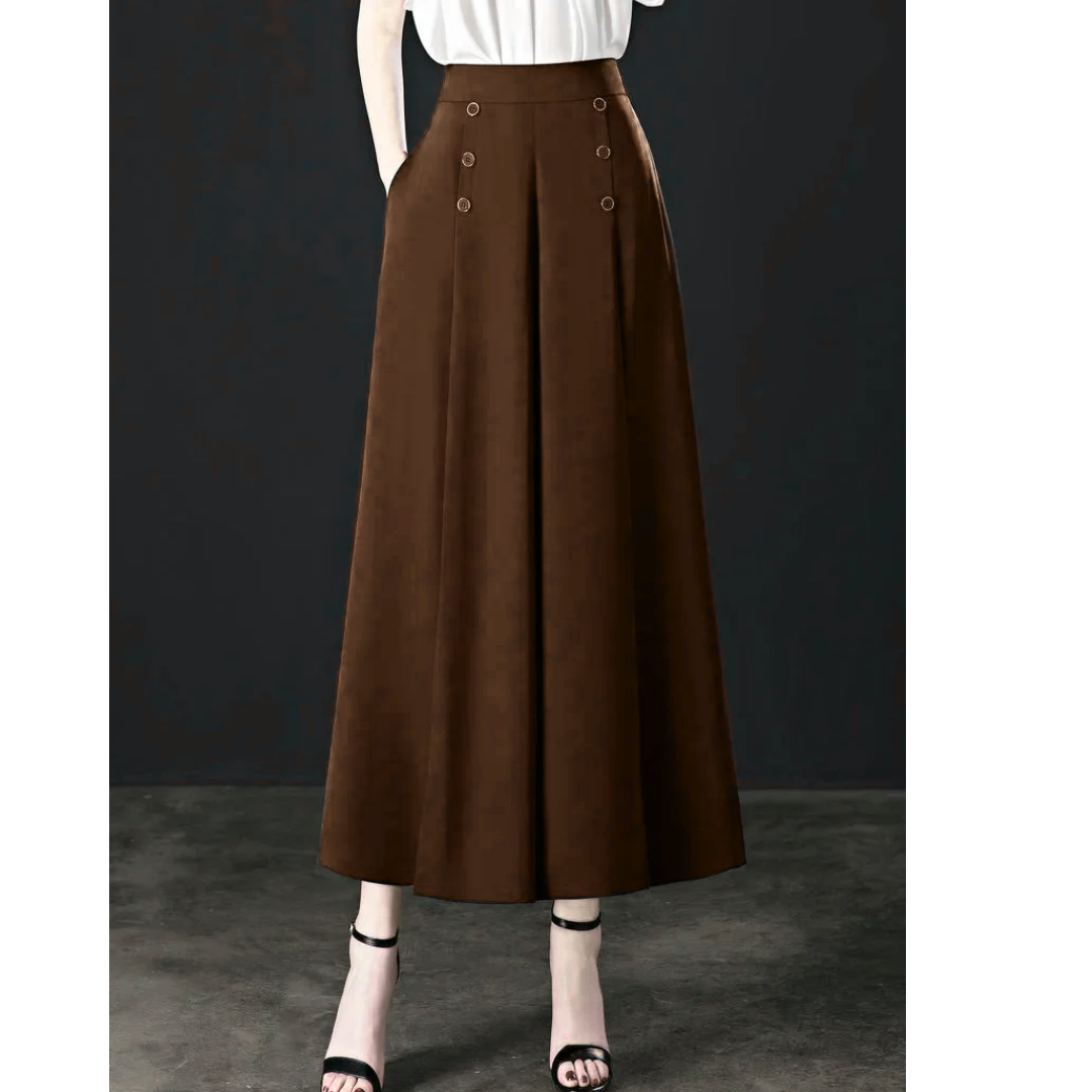 Hotishop - Comfortable Stylish Pleated Trousers with Wide Legs