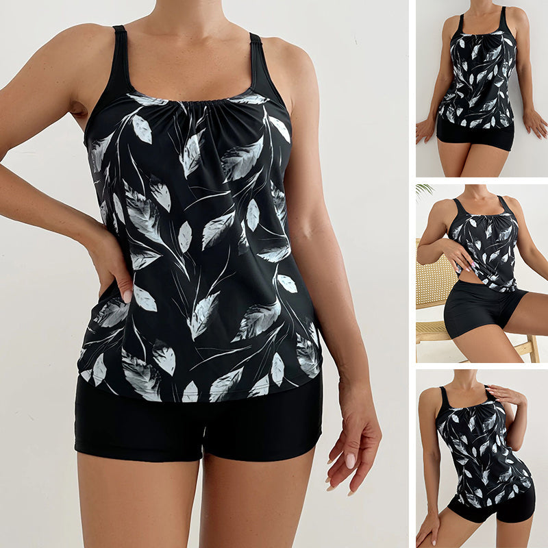 Marbella — Printed Tankini with Tummy-Control Shorts