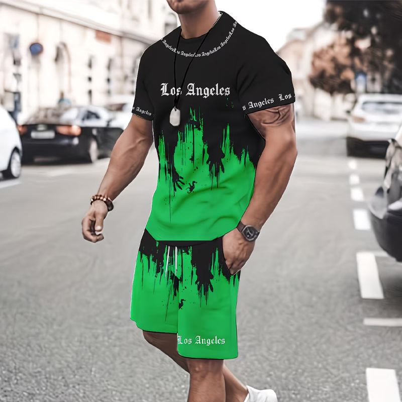 Rovale — Men's Graphic Tee & Shorts Summer Set
