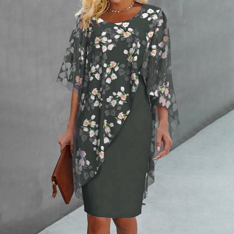 Camelia — Floral Overlay & Dress Two-Piece Set