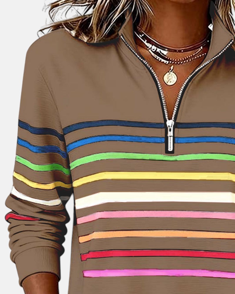 Nina - Comfortable Striped Jumper