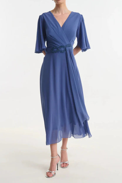 Flowing Midi Dress - Effortless Elegant Grace