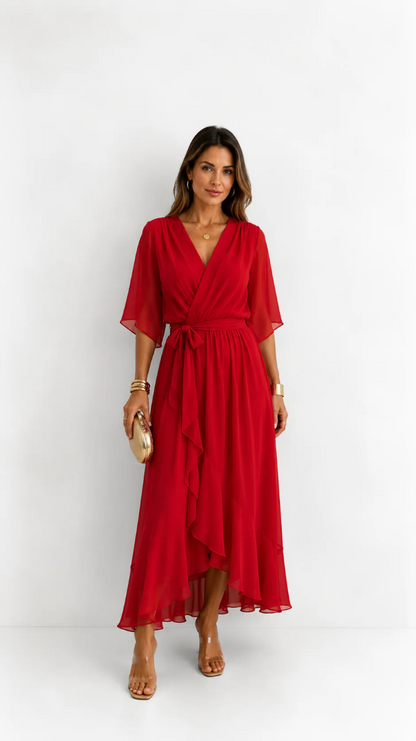 Léa —  Floral Chiffon Maxi Dress