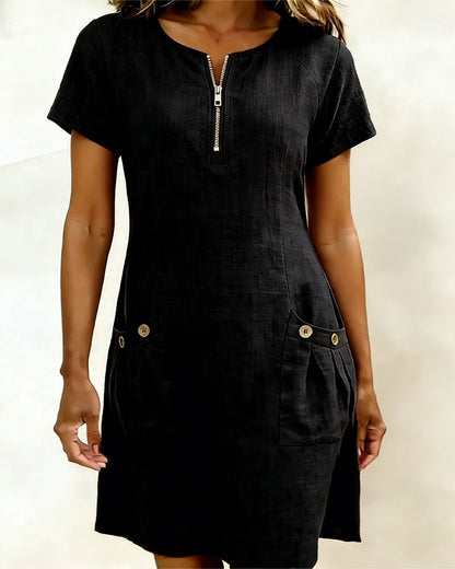 Eliana — Linen  Mini Dress