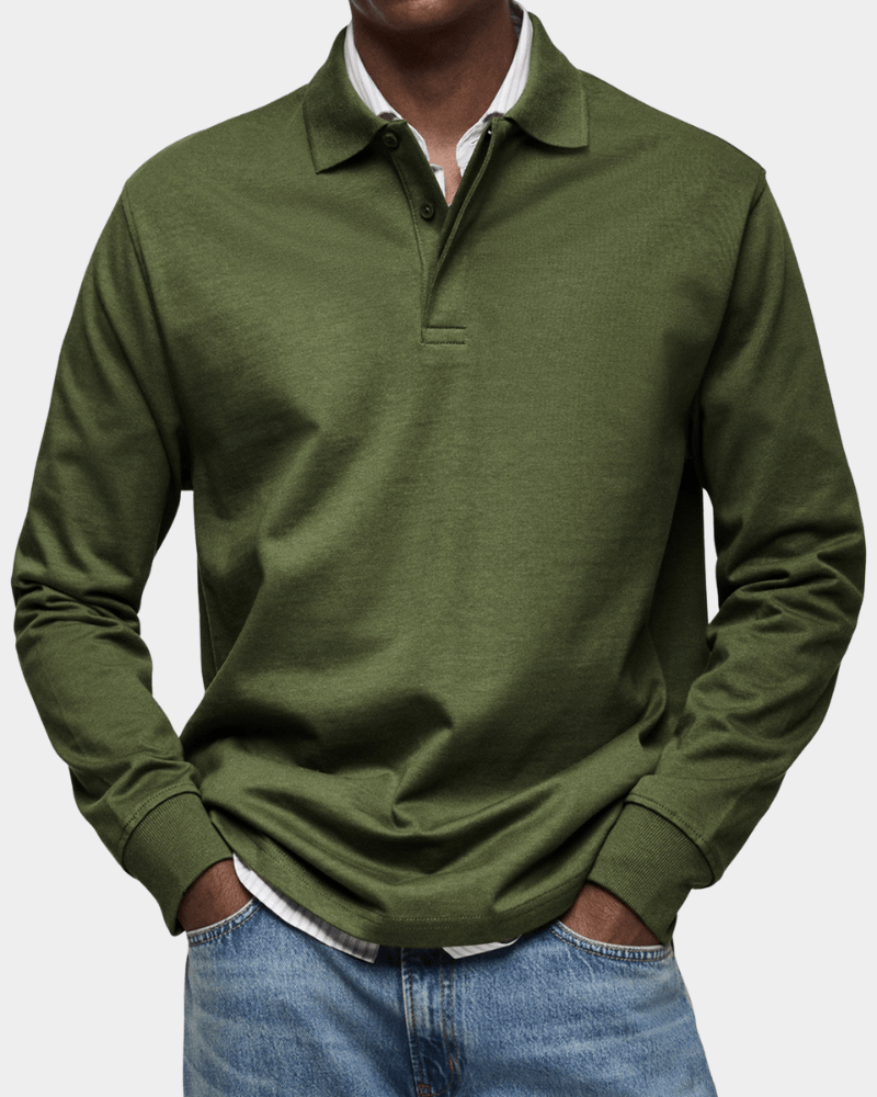 Comfortable Spring Polo with Long Sleeves