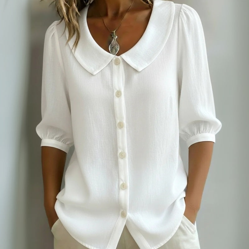 Celestine — Collared Button Blouse