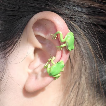 Frog Jewelry Set — Nature-Motif Ring & Earring
