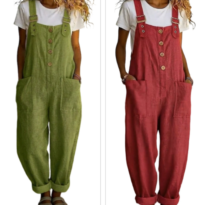 Nera — Button-Front Casual Overall