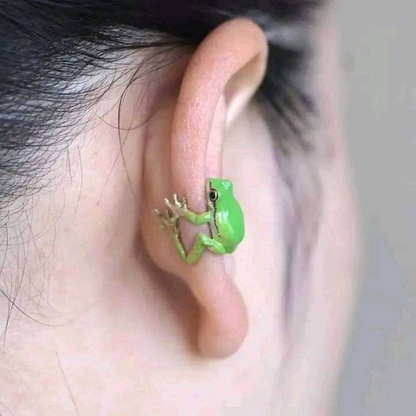 Frog Jewelry Set — Nature-Motif Ring & Earring