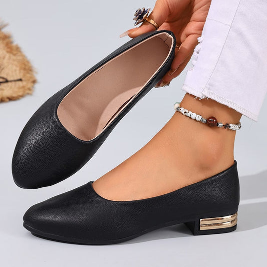 Women's Leather Comfortable Flat Loafers - Comfortable Loafers