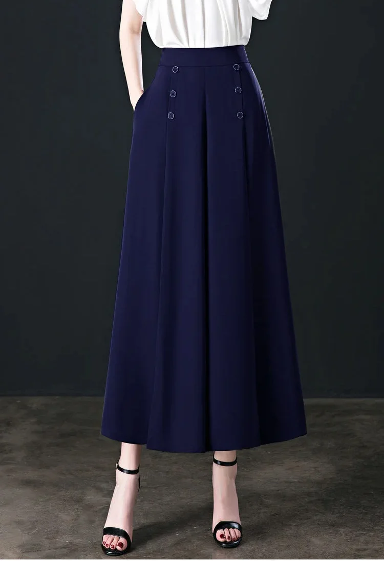 Hotishop - Comfortable Stylish Pleated Trousers with Wide Legs