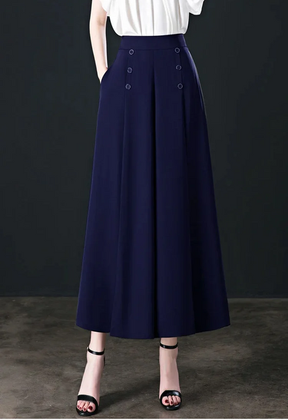 Hotishop - Comfortable Stylish Pleated Trousers with Wide Legs
