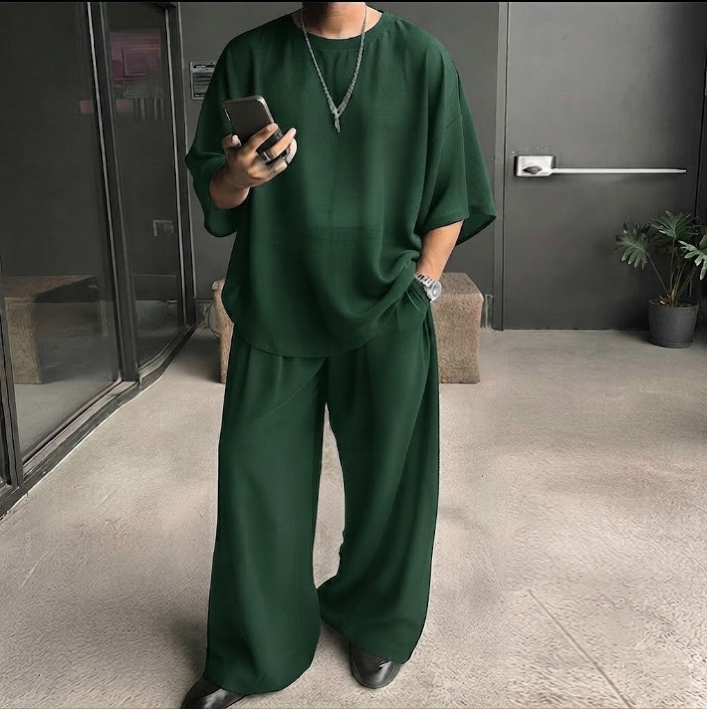 Marchevio — Two-Piece Tee & Wide-Leg Pants Set