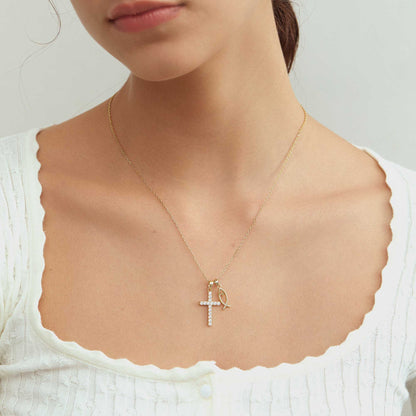 Faith Necklace — Cross Ichthys Symbol Pendant