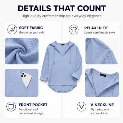 Solveig — Oversized Hooded Beach  Dress