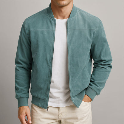 Adrian - Soft Premium Suede Bomber Jacket