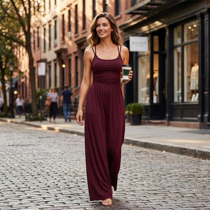 Isolare — Wide-Leg Cinched Waist Summer Jumpsuit