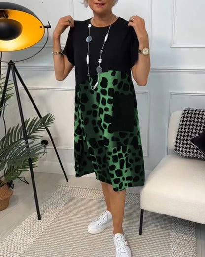 Irish —  Printed Midi Dress for Effortless Style