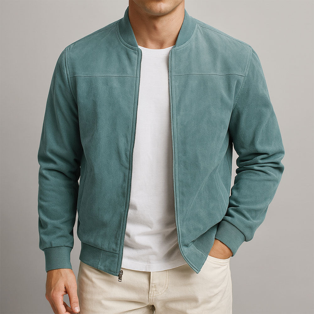 Suede Jacket – Refined Textured Elegance