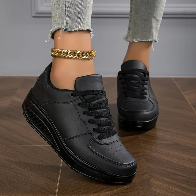 Elegant Comfy Shoes - Comfortable Casual Fashion Wedge Sneakers