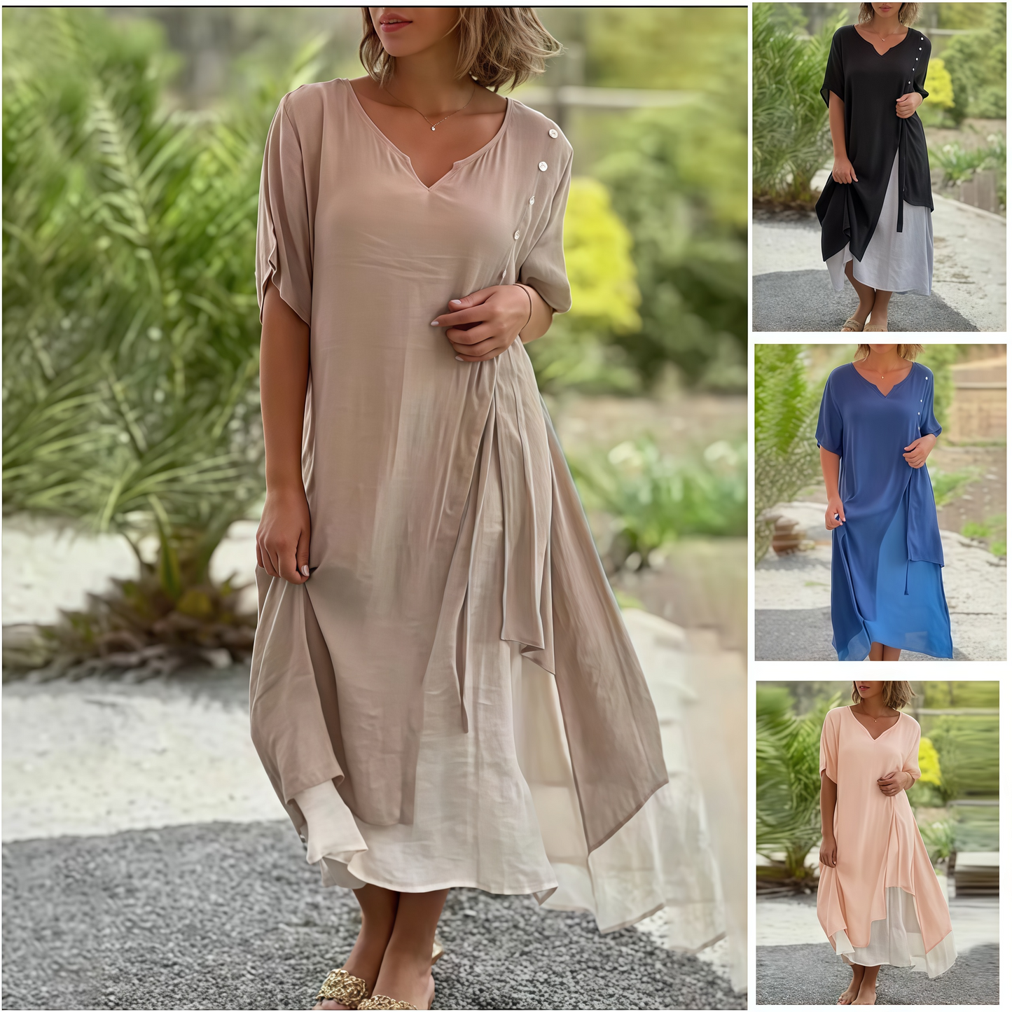Aveline — V-Neck Maxi Dress