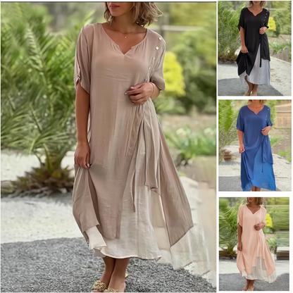 Aveline — V-Neck Maxi Dress