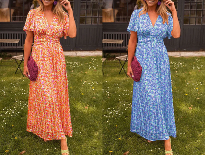 Florèn  —  Vintage Floral A-Line Midi Dress