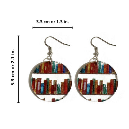 Retro Book Design — Expressive Reader Drop Earrings