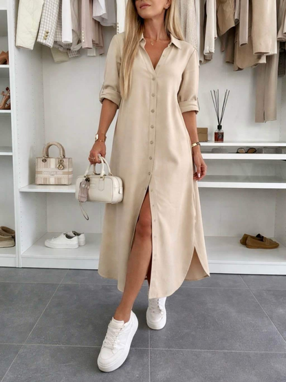 Odalys — Oversized Cotton-Blend Shirt Dress