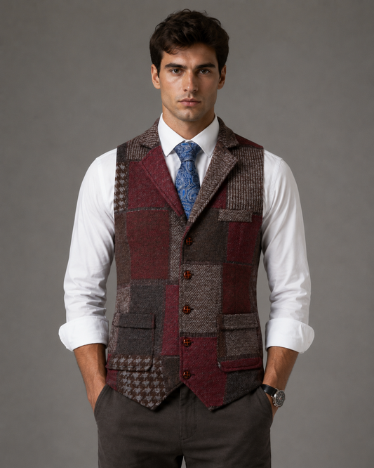 Mosaro — Men's Patchwork Waistcoat