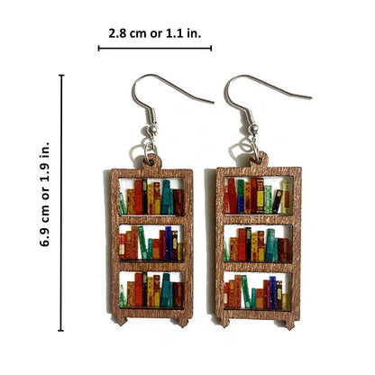Retro Book Design — Expressive Reader Drop Earrings