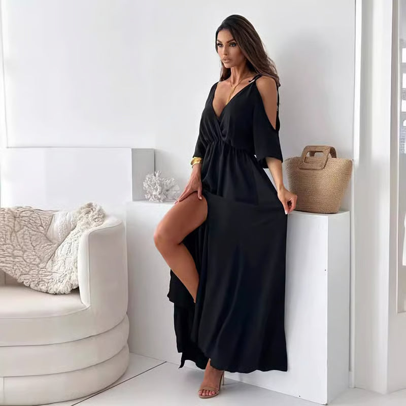 Velvara — Silhouette High-Waist Maxi Dress