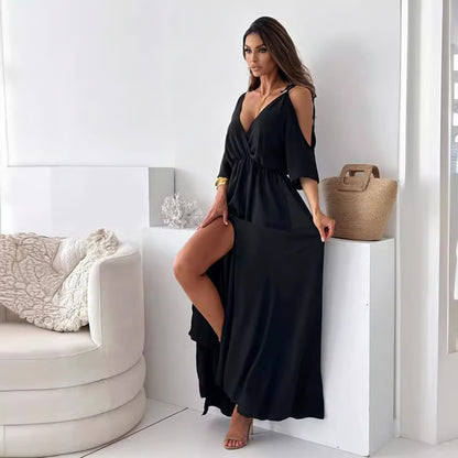Velvara — Silhouette High-Waist Maxi Dress