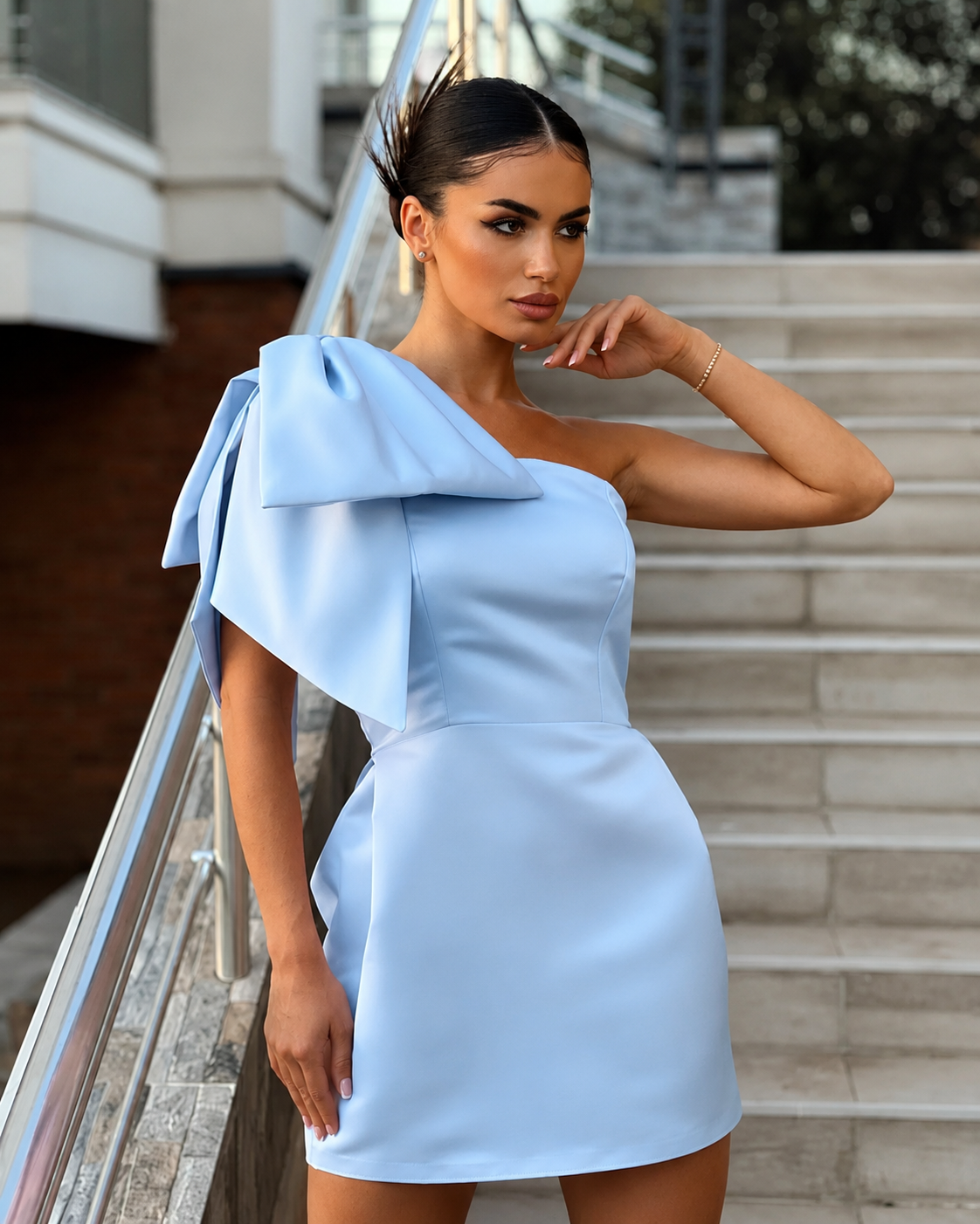 Doralynn — Elastic Taffeta Sleeveless Dress