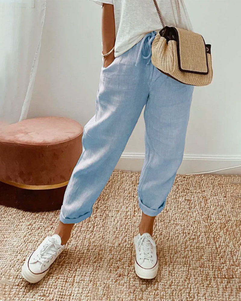 Agatha — High-Waist Straight-Leg Trousers