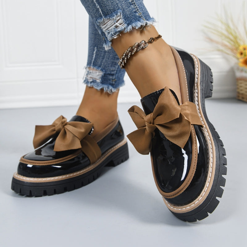 Lucente Loafers — Bowknot Slip-On
