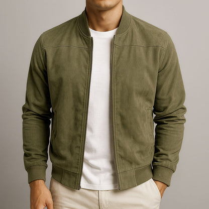 Suede Jacket – Refined Textured Elegance