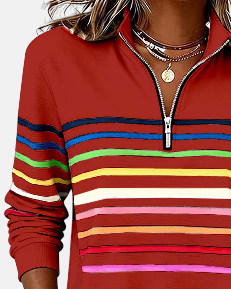 Nina - Comfortable Striped Jumper