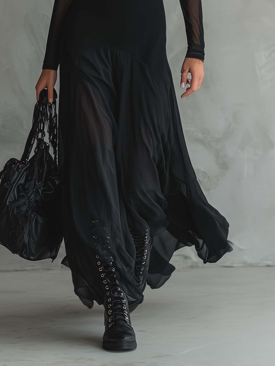 Ashley Flowing Dress - Effortless Elegant Maxi Dress
