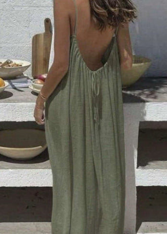 Velène — Open-Back Midi Dress with Adjustable Straps