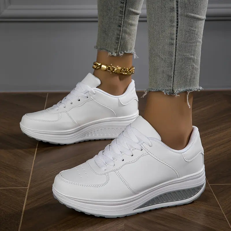 Elegant Comfy Shoes - Comfortable Casual Fashion Wedge Sneakers