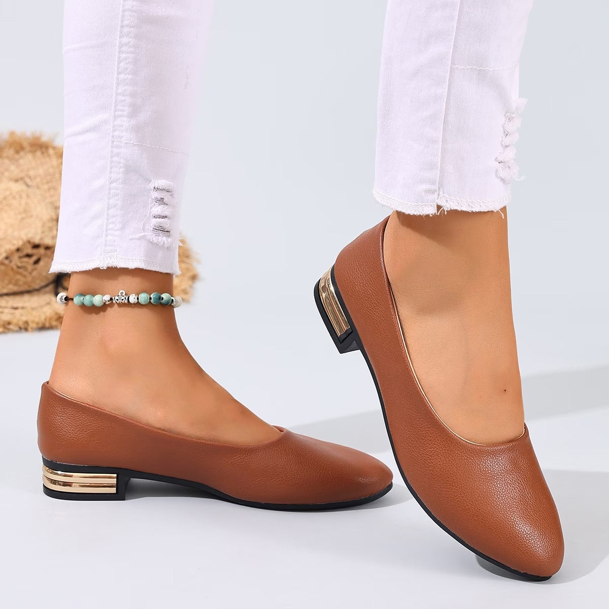 Women's Leather Comfortable Flat Loafers - Comfortable Loafers