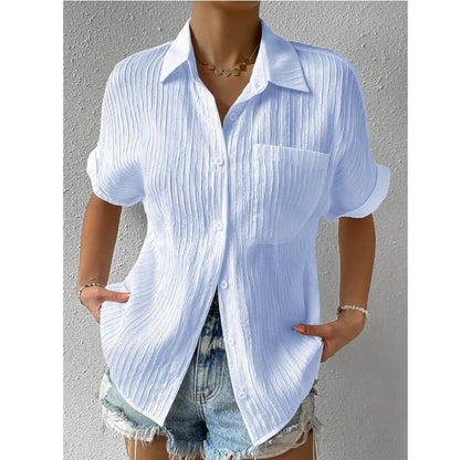 Céline — Shirt-Collar Buttoned Loose-Fit Blouse