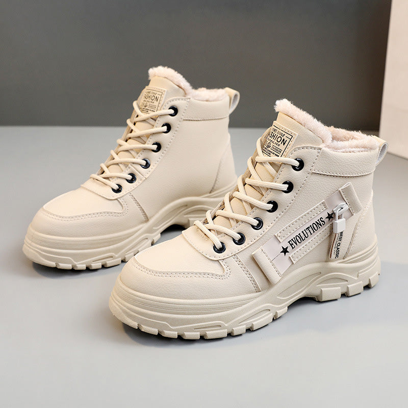 Waterproof Lace-Up Ankle Boots
